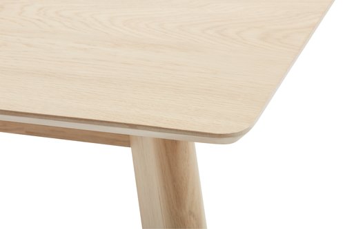 Dining table KALBY 90x130/220 light oak