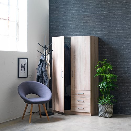 Wardrobe HAGENDRUP 96x176 combi oak