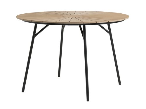 Garden table RANGSTRUP D110 natural/black