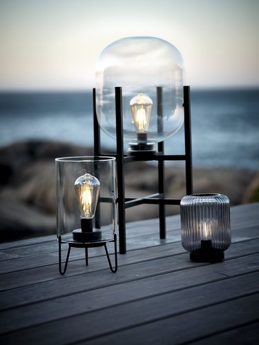 Battery lamp SIMMA D13xH17 smoke