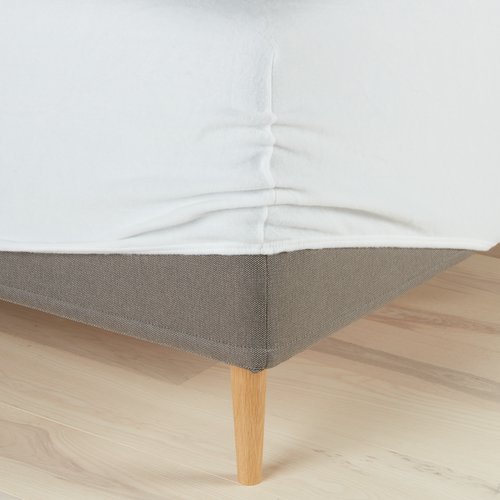 Molton Fitted sheet MONIKA Double/King white