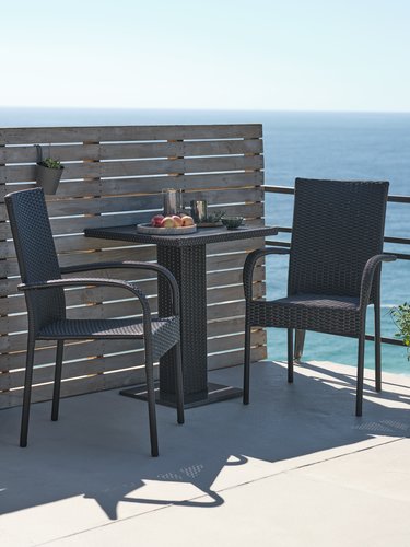THY L60 table + 2 GUDHJEM chair black