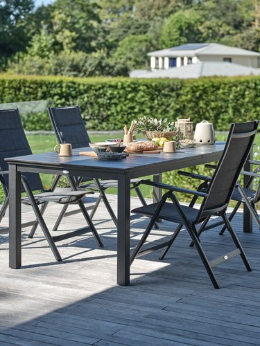 MOSS L214/315 table + 4 MYSEN chair grey