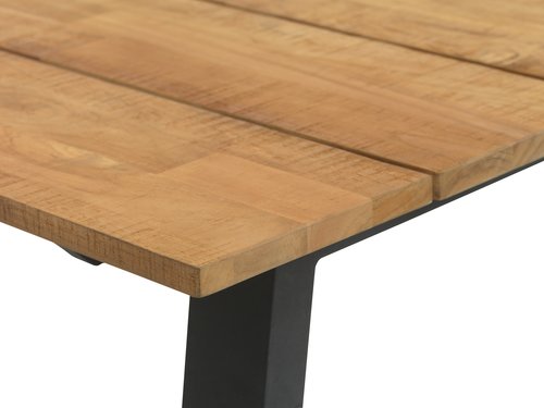BARSMARK L210 table teak + 4 SADBJERG stacking chair
