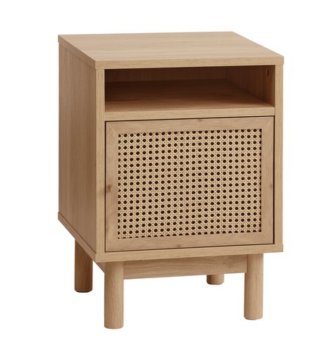 Bedside table HALMSTAD 1 door oak colour
