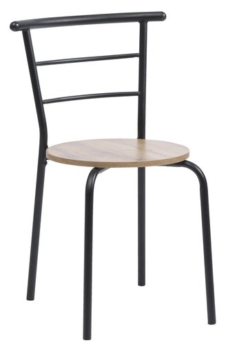 Dining chair GADSTRUP black/oak colour