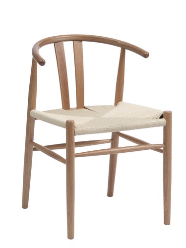 Dining chair GUDERUP oak/natural