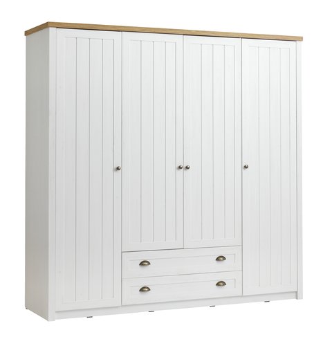 Wardrobe MARKSKEL 212x210 white/oak colour