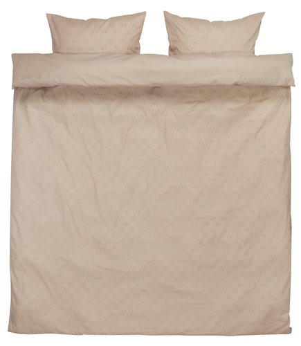 Duvet cover set DORTHE King sand