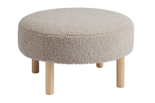 Pouffe RAMSDAL beige/oak colour