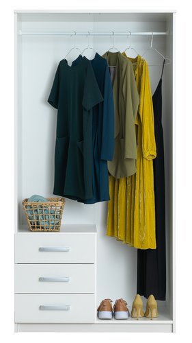 Wardrobe VELLERUP 101x200 combi white