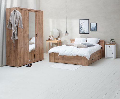 Bed frame LINTRUP 160x200 oak