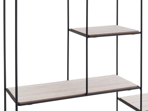 Wall shelf HEJLSMINDE black/natural