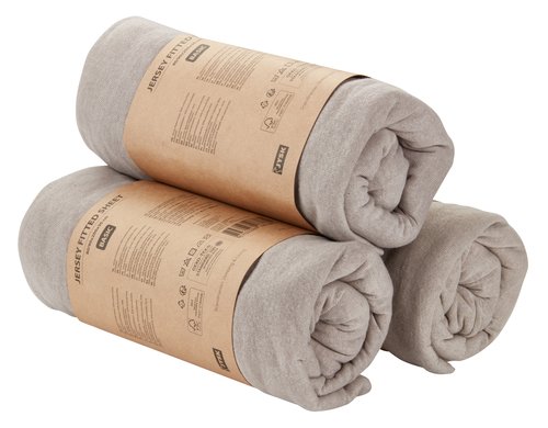 Jersey Fitted sheet JANNE Super King grey