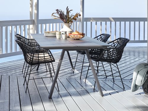 FAUSING L220 table + 4 ILDERHUSE chair black