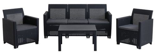 Lounge set MOLDE 5-seater grey