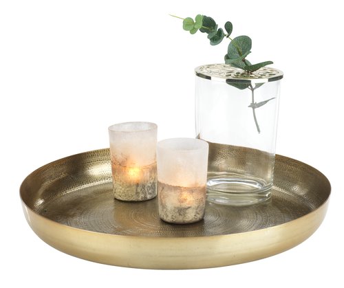 Decorative tray ERLING D34xH4cm brass