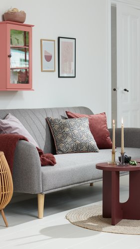 Cushion TOPPKLOKKE 45x45 grey