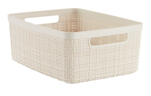 Basket JUTE 5L plastic off-white
