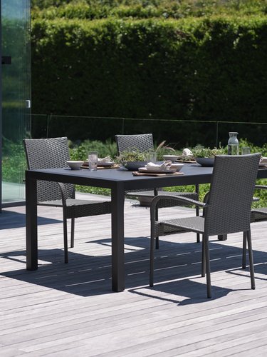 HAGEN L214 table + 4 GUDHJEM chair grey