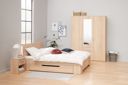 Bed frame HALD King light oak