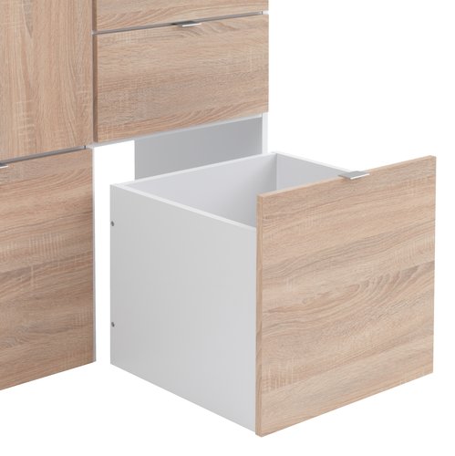 Wardrobe NAUTRUP 100x200 2 doors oak colour/white