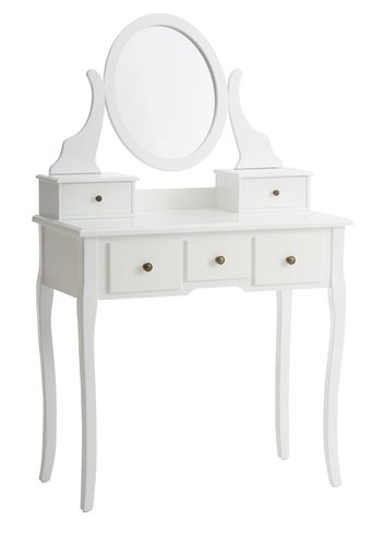 Dressing table MALLING w/mirror 5 drawers white