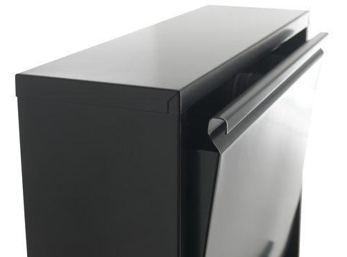 Shoe cabinet HALLENSLEV 3 compartments black