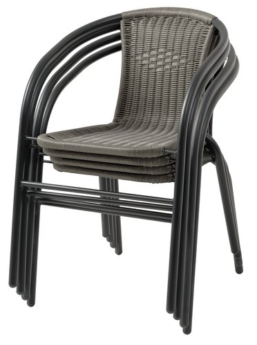 Stacking chair GRENAA black