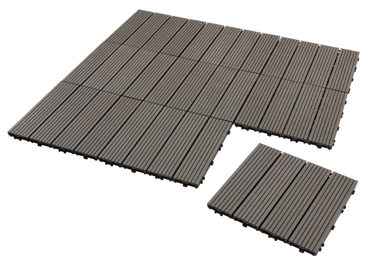Deck tile BRUDEAND W30xL30 artwood pack of 9