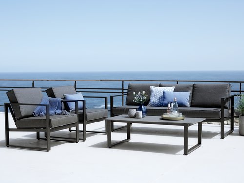 Lounge set VONGE 5-seater black