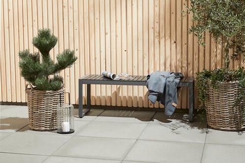 Garden bench SAUNTE W120xD35 black
