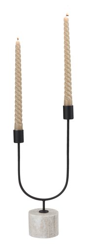 Candlestick KURT W15xL7xH33cm black