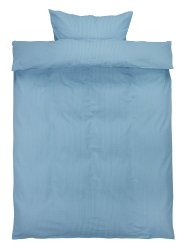 Seersucker duvet cover set TINNE Single light blue