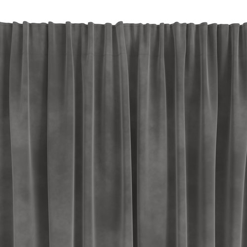 Curtain AUSTRA 1x140x300 velvet grey