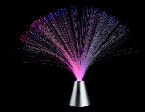 Fibre optic lamp VIKTOR D8xH34cm w/LED