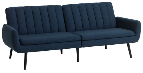 Sofa bed HARNDRUP dark blue fabric