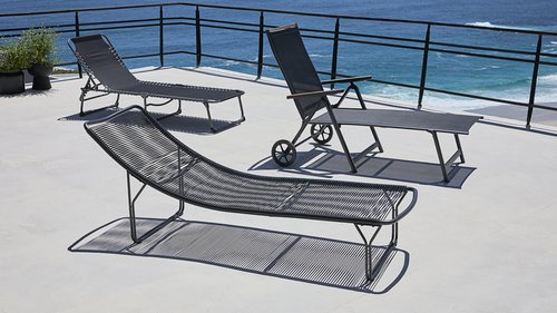 Sun lounger BREDSTEN W79xL187 black
