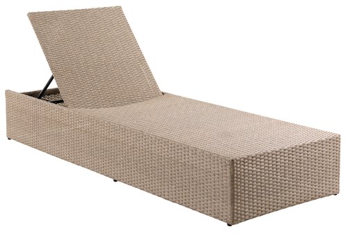 Sun lounger HASLE W70xL198 natural