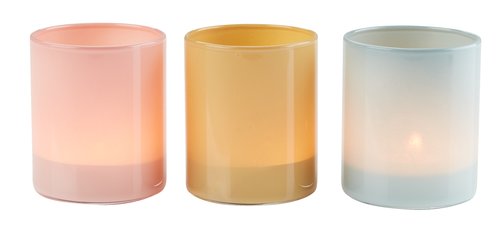 Tealight holder MATS D6xH7cm asst.