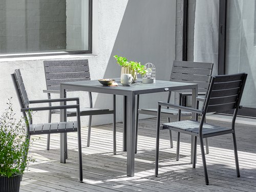 Stacking chair PADHOLM black