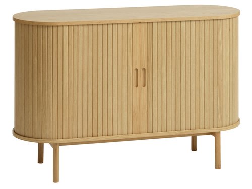 Sideboard LYNGVIG 120 cm 2 tambour doors natural oak