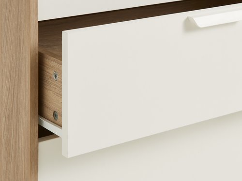 4 drawer chest JENSLEV oak/white
