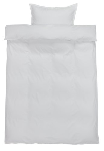 Duvet cover set INGEBORG sateen Single white