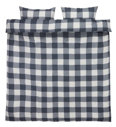 Flannel duvet cover set SCOTTI 240x220 grey/white