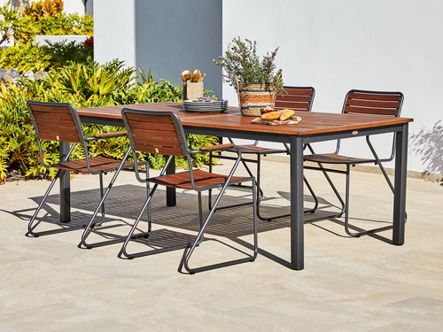YTTRUP L210/300 table + 4 VAXHOLM chair hardwood