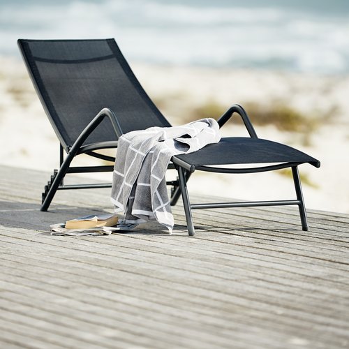 Sun lounger NORDSTRAND W57xL191 black