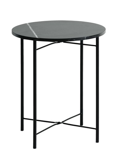 End table TURUP D40 marble/black colour