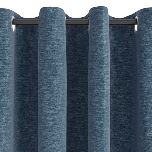 Curtain NESVATN 1x140x300 chenille navy