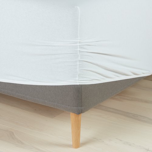 Jersey Fitted sheet JETTE Small Single white